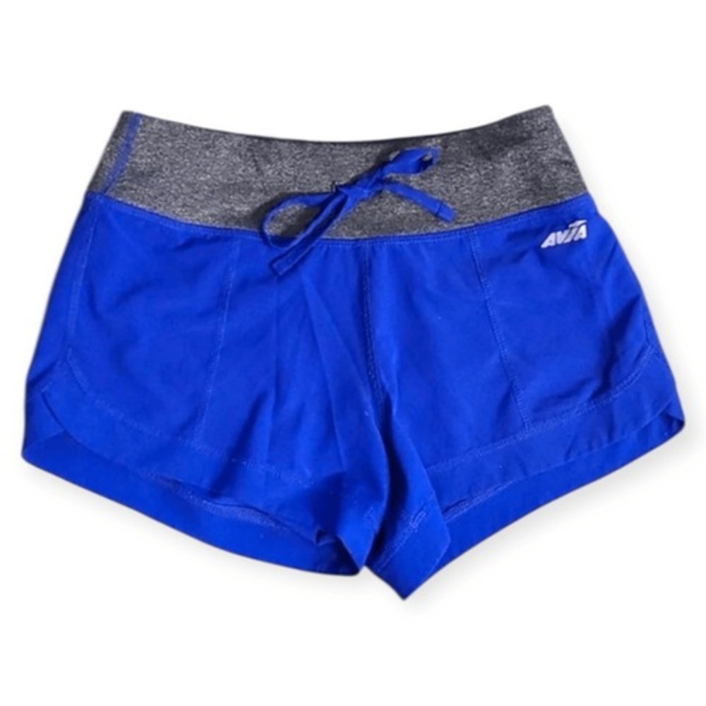 Avia Women's Athletic Performance Shorts Size L Blue Elastic Waistband Sporty‎